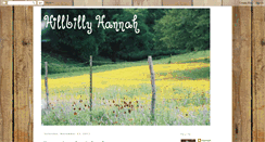Desktop Screenshot of hillbillyhannah.blogspot.com