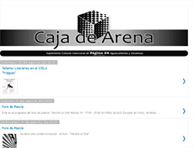 Tablet Screenshot of cajadearena-suplementocultural.blogspot.com