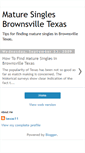 Mobile Screenshot of maturesinglesbrownsvilletexas.blogspot.com