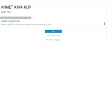 Tablet Screenshot of ahmetkayaklip.blogspot.com