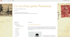 Desktop Screenshot of laviedunepetiteparisienne.blogspot.com