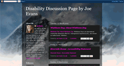 Desktop Screenshot of joesdisabilitydisscussion.blogspot.com