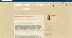 Desktop Screenshot of ethicsandthegoodlifesummaries.blogspot.com