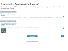 Tablet Screenshot of losinfinitoscaminosdelaciencia.blogspot.com