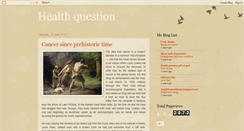 Desktop Screenshot of health-question.blogspot.com