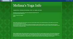 Desktop Screenshot of melissarussoyoga.blogspot.com