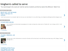 Tablet Screenshot of kinghornscalledtoserve.blogspot.com