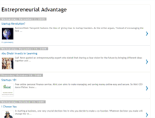 Tablet Screenshot of entrepreneurialadvantage.blogspot.com
