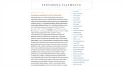 Desktop Screenshot of pertaminapalembang.blogspot.com