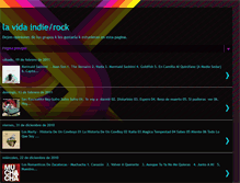 Tablet Screenshot of lavidaindierock.blogspot.com