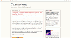 Desktop Screenshot of clairsanctuary.blogspot.com