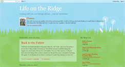 Desktop Screenshot of ourlifeontheridge.blogspot.com