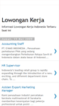 Mobile Screenshot of lowongankerjahariini.blogspot.com