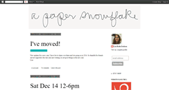Desktop Screenshot of apapersnowflake.blogspot.com