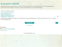 Tablet Screenshot of evaluacionunesr.blogspot.com