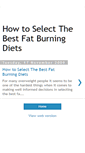 Mobile Screenshot of howtoselectthebestfatburningdiets.blogspot.com