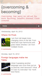 Mobile Screenshot of overcomingandbecoming.blogspot.com