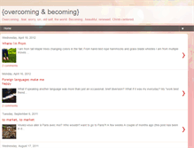 Tablet Screenshot of overcomingandbecoming.blogspot.com