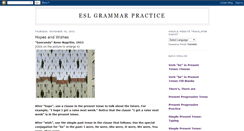 Desktop Screenshot of eslgrammarpractice.blogspot.com