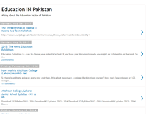 Tablet Screenshot of educationinpakistan.blogspot.com