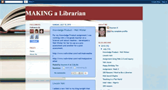 Desktop Screenshot of makingalibrarian.blogspot.com