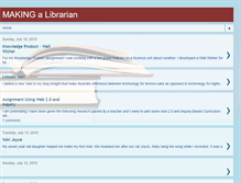 Tablet Screenshot of makingalibrarian.blogspot.com