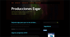 Desktop Screenshot of produccionesesgar.blogspot.com