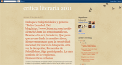 Desktop Screenshot of criticaliteraria2011.blogspot.com