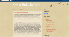 Desktop Screenshot of cyberbullybeware.blogspot.com