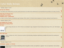 Tablet Screenshot of cyberbullybeware.blogspot.com