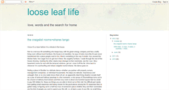 Desktop Screenshot of looseleaflife.blogspot.com