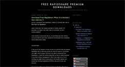Desktop Screenshot of free-rapidsharez.blogspot.com
