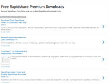 Tablet Screenshot of free-rapidsharez.blogspot.com