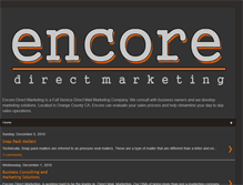 Tablet Screenshot of encoredm.blogspot.com