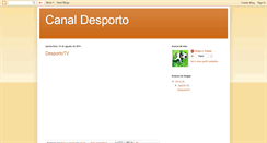 Desktop Screenshot of canaldesporto.blogspot.com