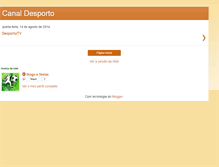 Tablet Screenshot of canaldesporto.blogspot.com
