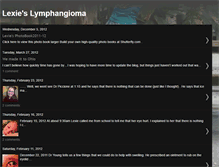 Tablet Screenshot of lexieslymphangioma.blogspot.com