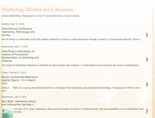 Tablet Screenshot of marketing-mantra-for-librarians.blogspot.com