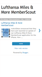 Mobile Screenshot of lufthansamilesandmorememberscout.blogspot.com