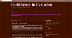 Desktop Screenshot of huckleberriesinmygarden.blogspot.com