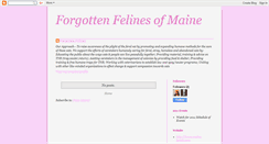 Desktop Screenshot of forgottenfelinesofmaine.blogspot.com