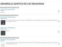 Tablet Screenshot of desarrollogeneticodelosorganismos.blogspot.com
