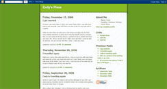 Desktop Screenshot of codys-place.blogspot.com