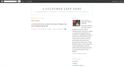 Desktop Screenshot of aculturedleftfoot.blogspot.com