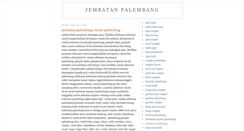 Desktop Screenshot of jembatanpalembang.blogspot.com