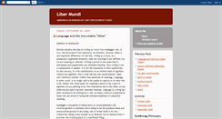 Desktop Screenshot of liber-mundi.blogspot.com