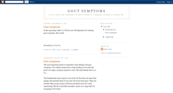 Desktop Screenshot of goutsymptoms.blogspot.com