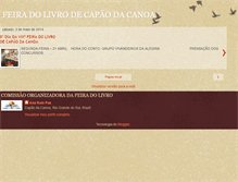 Tablet Screenshot of feiradolivrocapaodacanoa.blogspot.com