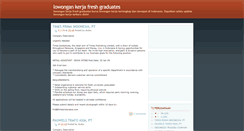 Desktop Screenshot of lowonganfreshgraduates.blogspot.com