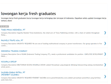 Tablet Screenshot of lowonganfreshgraduates.blogspot.com